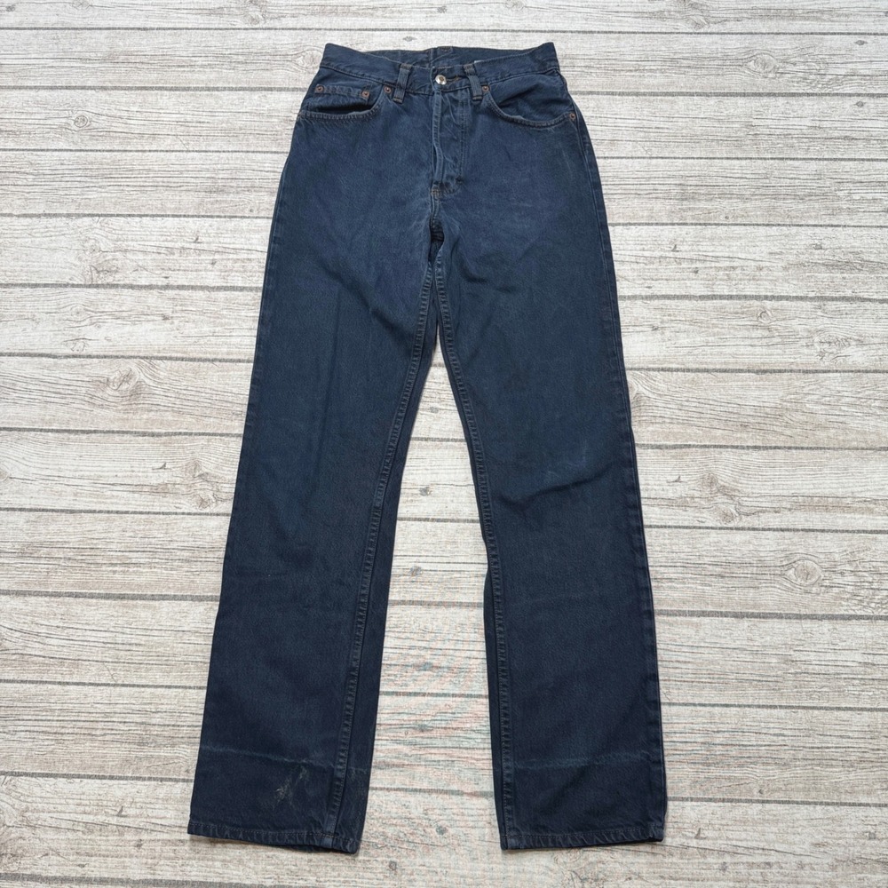 Vintage 90s Blue System Jeans Womens 27 Indigo Wash High Rise Straight Leg Italy
